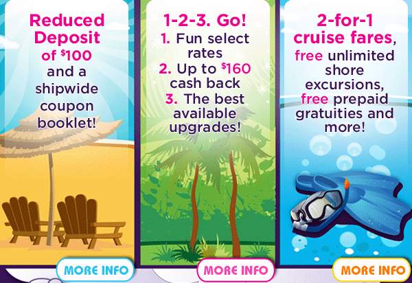Offer for Princess Carnival and Regent